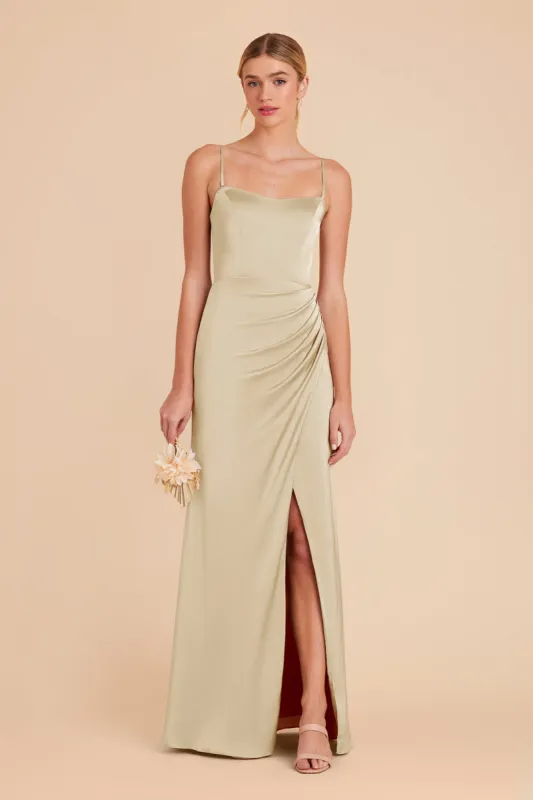 Anne Matte Satin Dress - Prosecco sold by Birdy Grey
