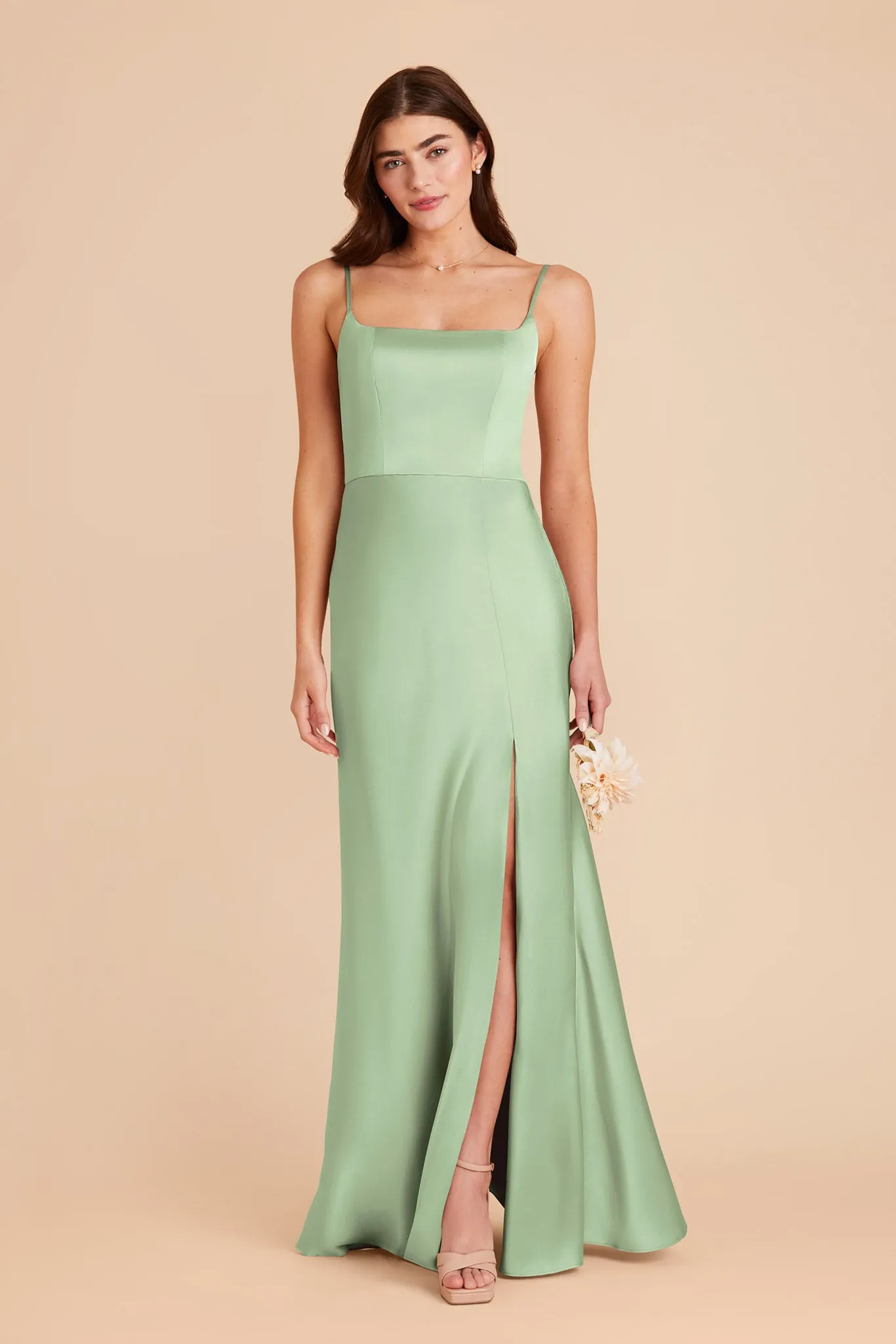 Mai Matte Satin Dress - Pistachio sold by Birdy Grey product image thumbnail 3