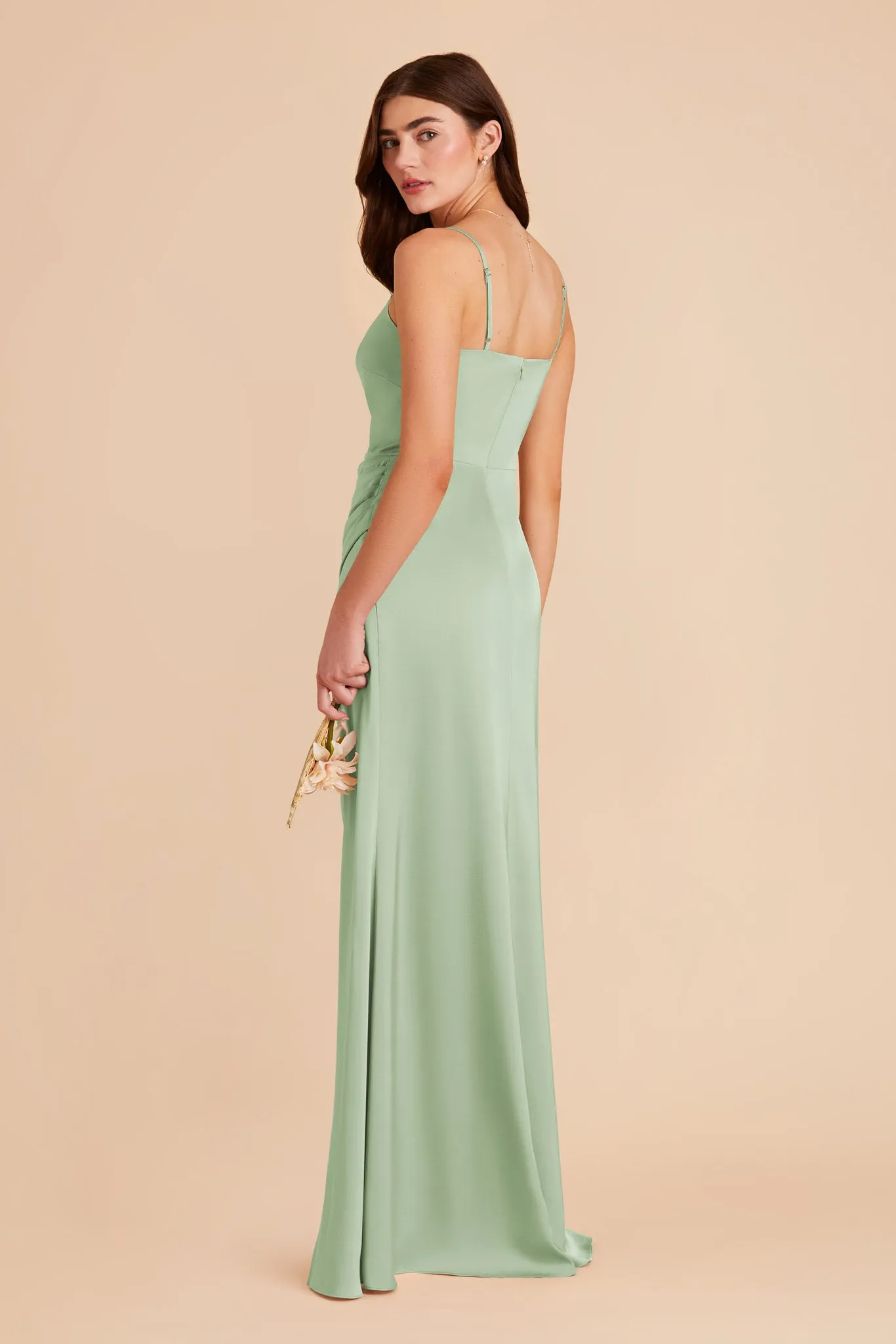 Jennifer Matte Satin Dress - Pistachio sold by Birdy Grey product image thumbnail 4