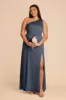 Kira Matte Satin Dress - Dusk Blue sold by Birdy Grey