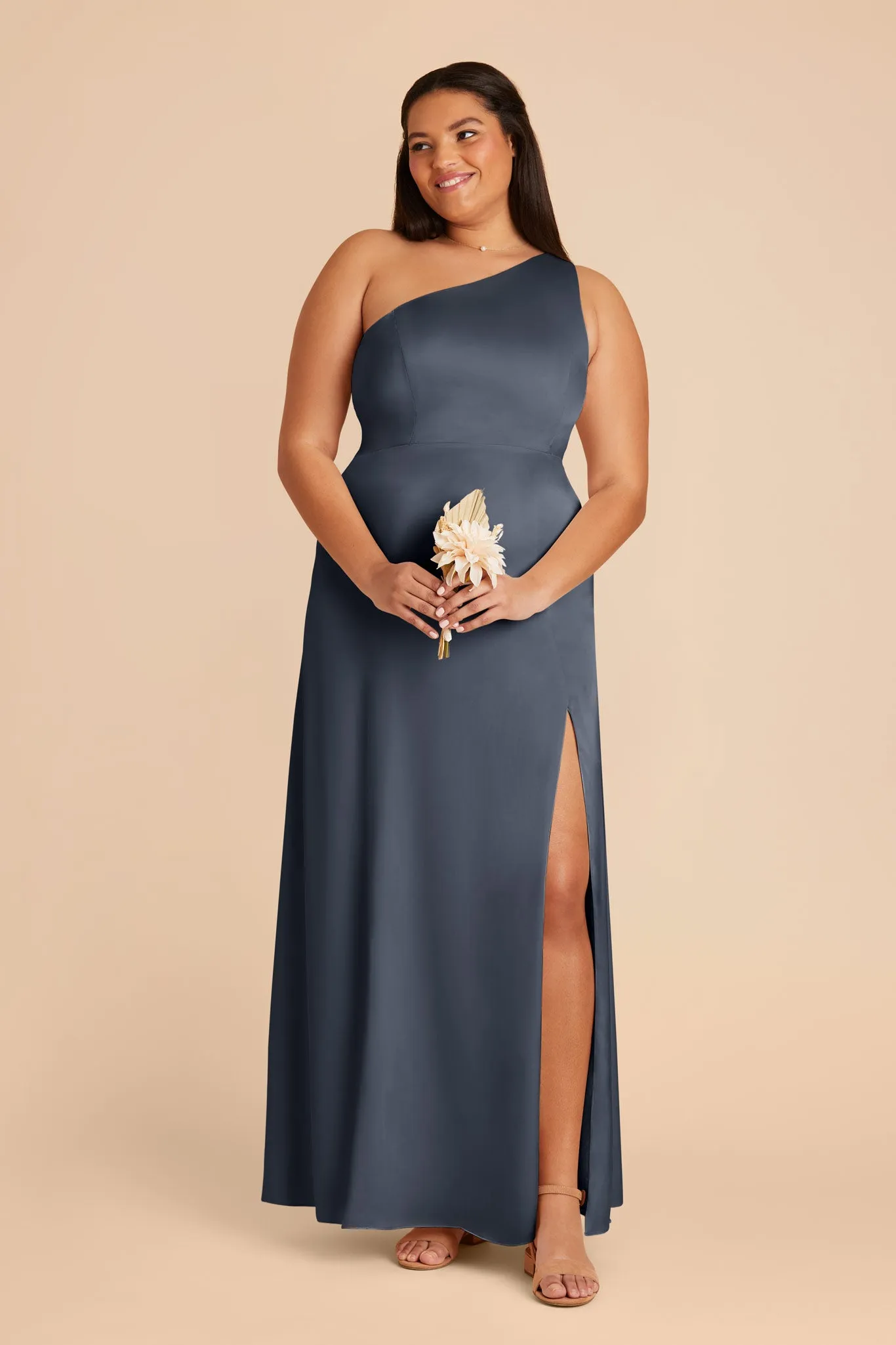 Kira Matte Satin Dress - Dusk Blue sold by Birdy Grey product image thumbnail 2