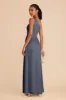 Kira Matte Satin Dress - Dusk Blue sold by Birdy Grey