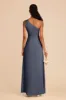 Kira Matte Satin Dress - Dusk Blue sold by Birdy Grey