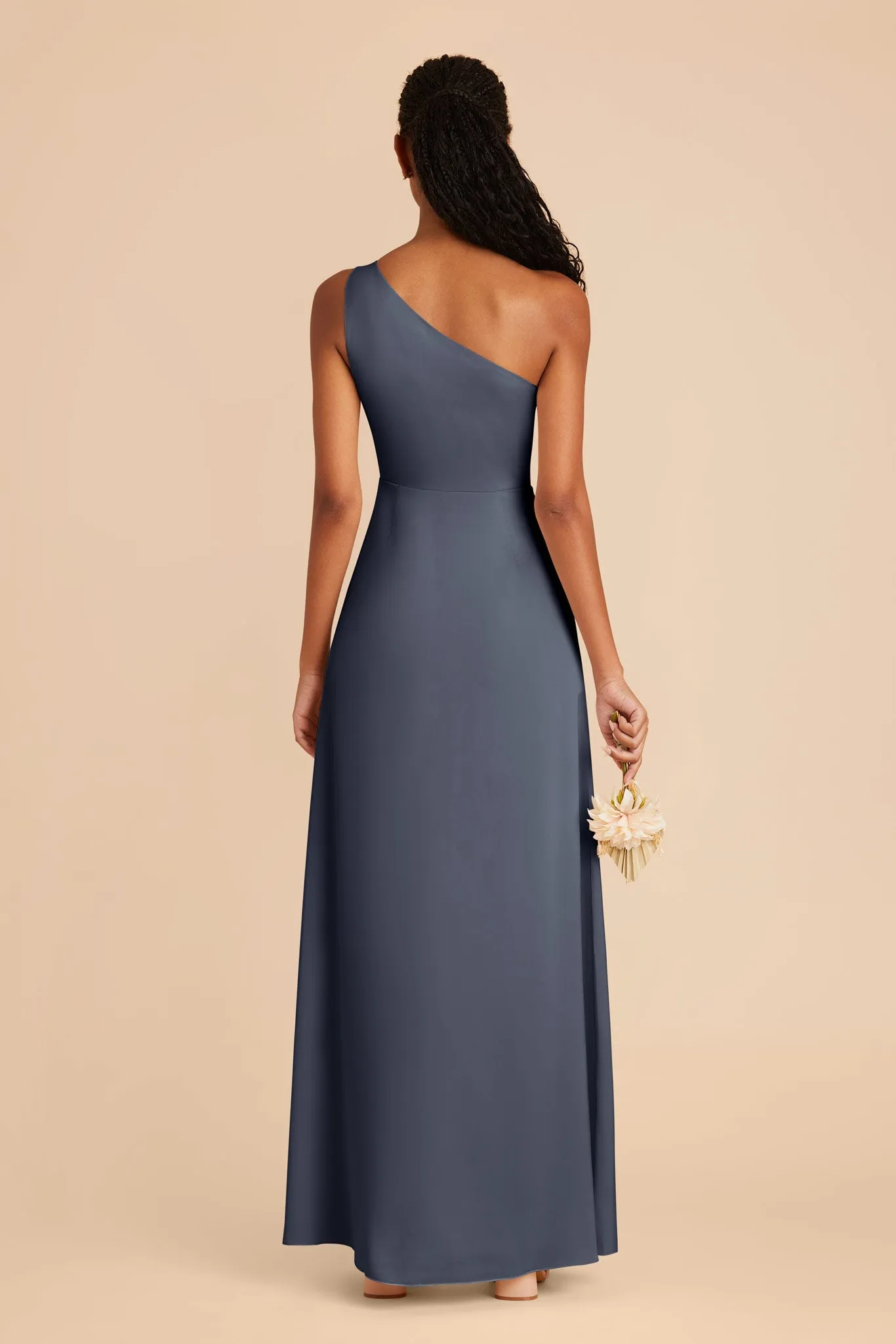 Kira Matte Satin Dress - Dusk Blue sold by Birdy Grey product image thumbnail 5