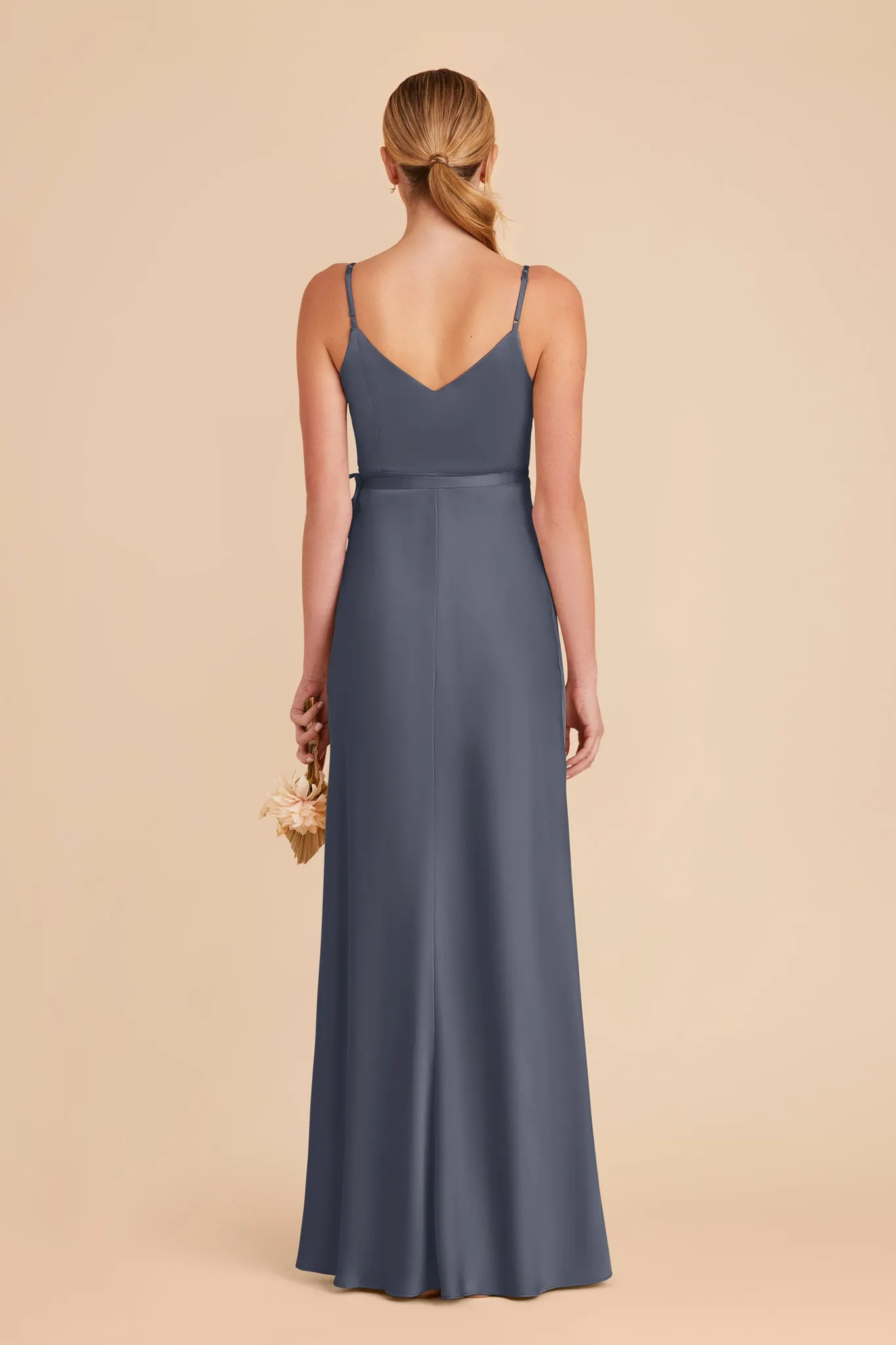 Cindy Matte Satin Dress - Dusk Blue sold by Birdy Grey product image thumbnail 5