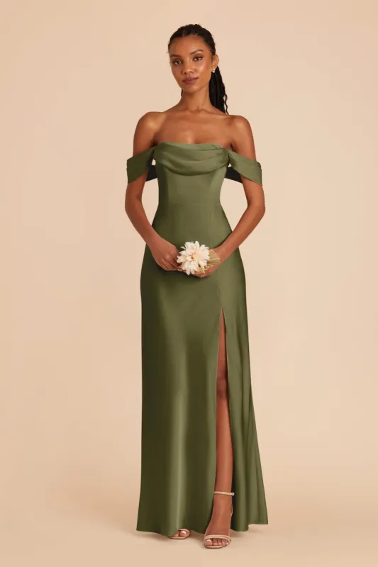 Mia Matte Satin Convertible Dress - Martini sold by Birdy Grey