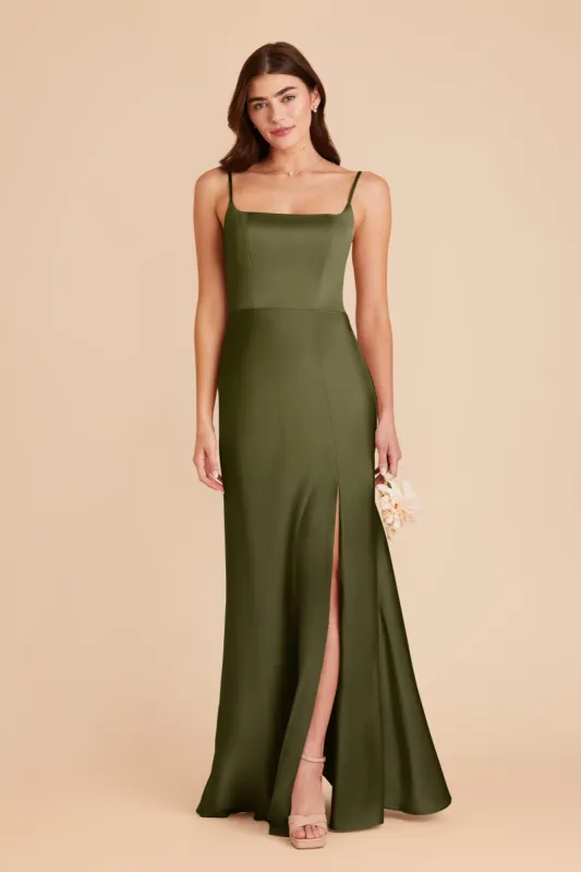 Mai Matte Satin Dress - Martini sold by Birdy Grey