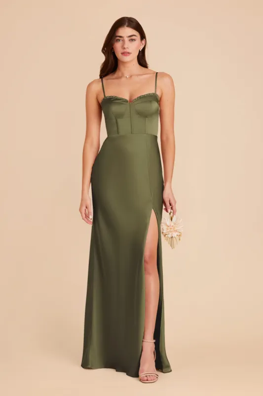 Jessica Matte Satin Dress - Martini sold by Birdy Grey