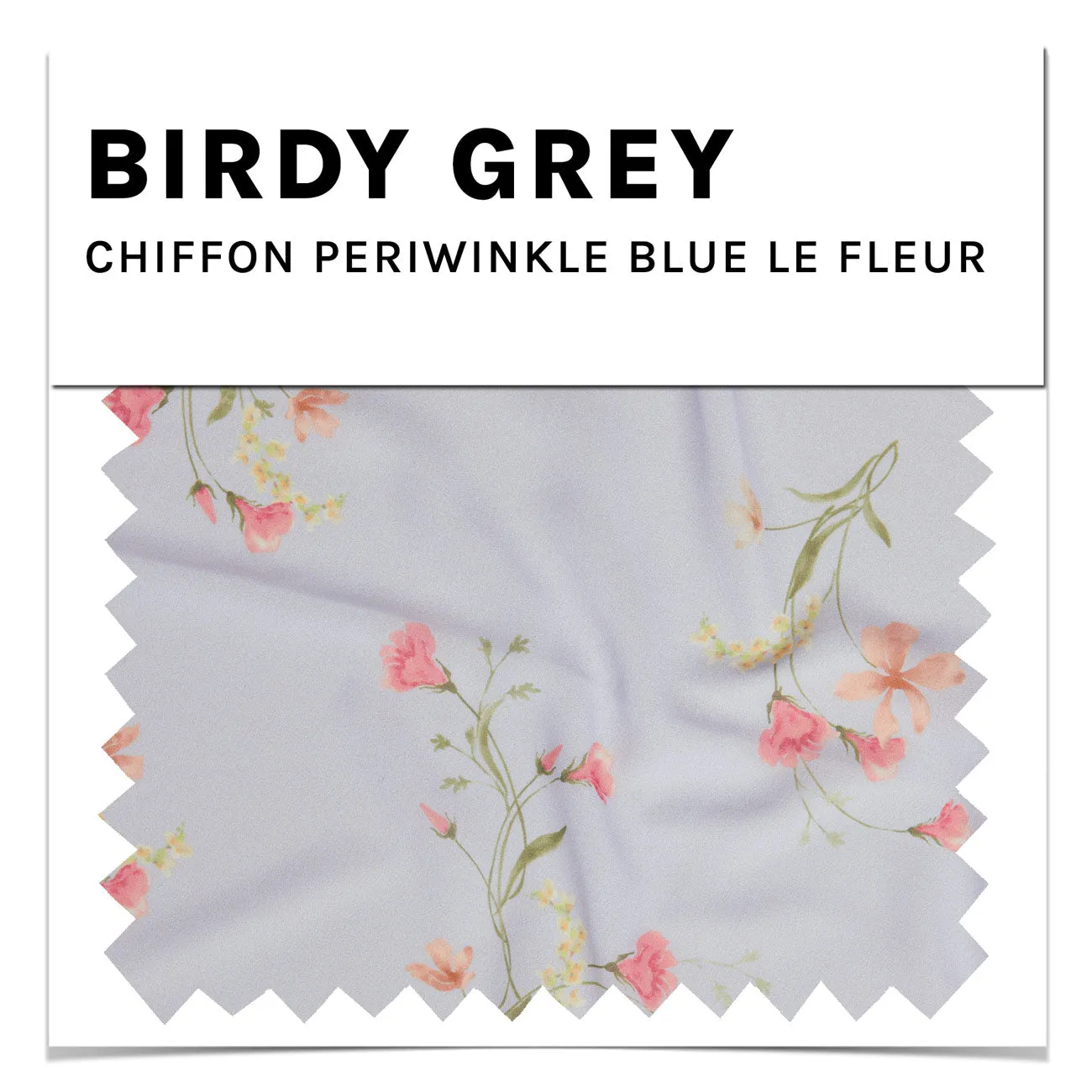 Swatch - Chiffon in Periwinkle Blue Le Fleur sold by Birdy Grey