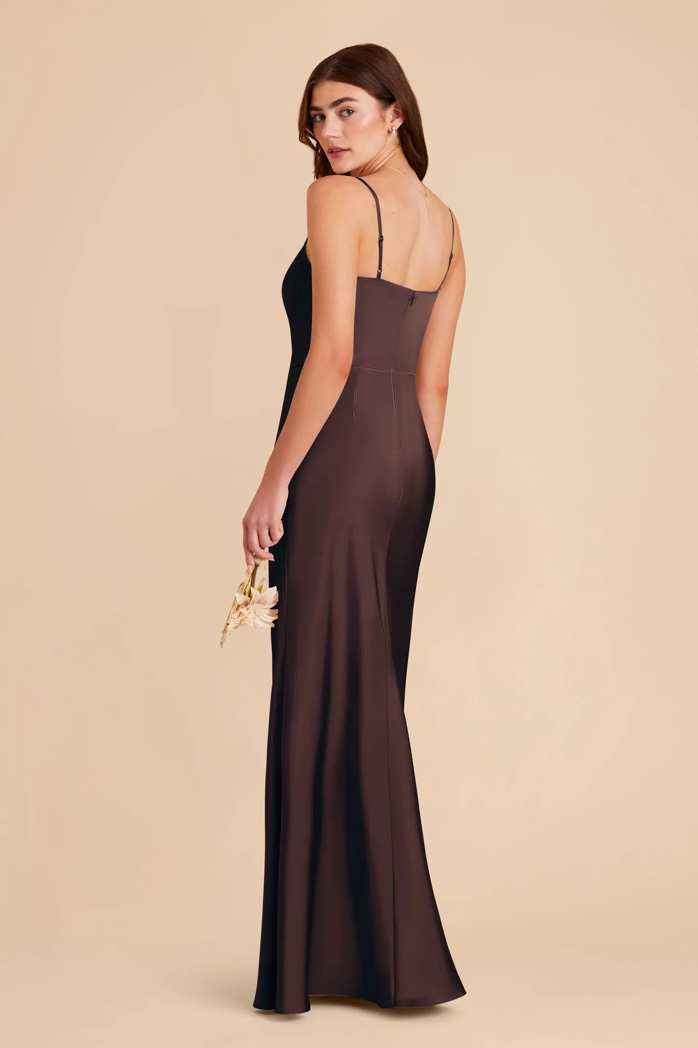 Mai Matte Satin Dress - Espresso sold by Birdy Grey product image thumbnail 4