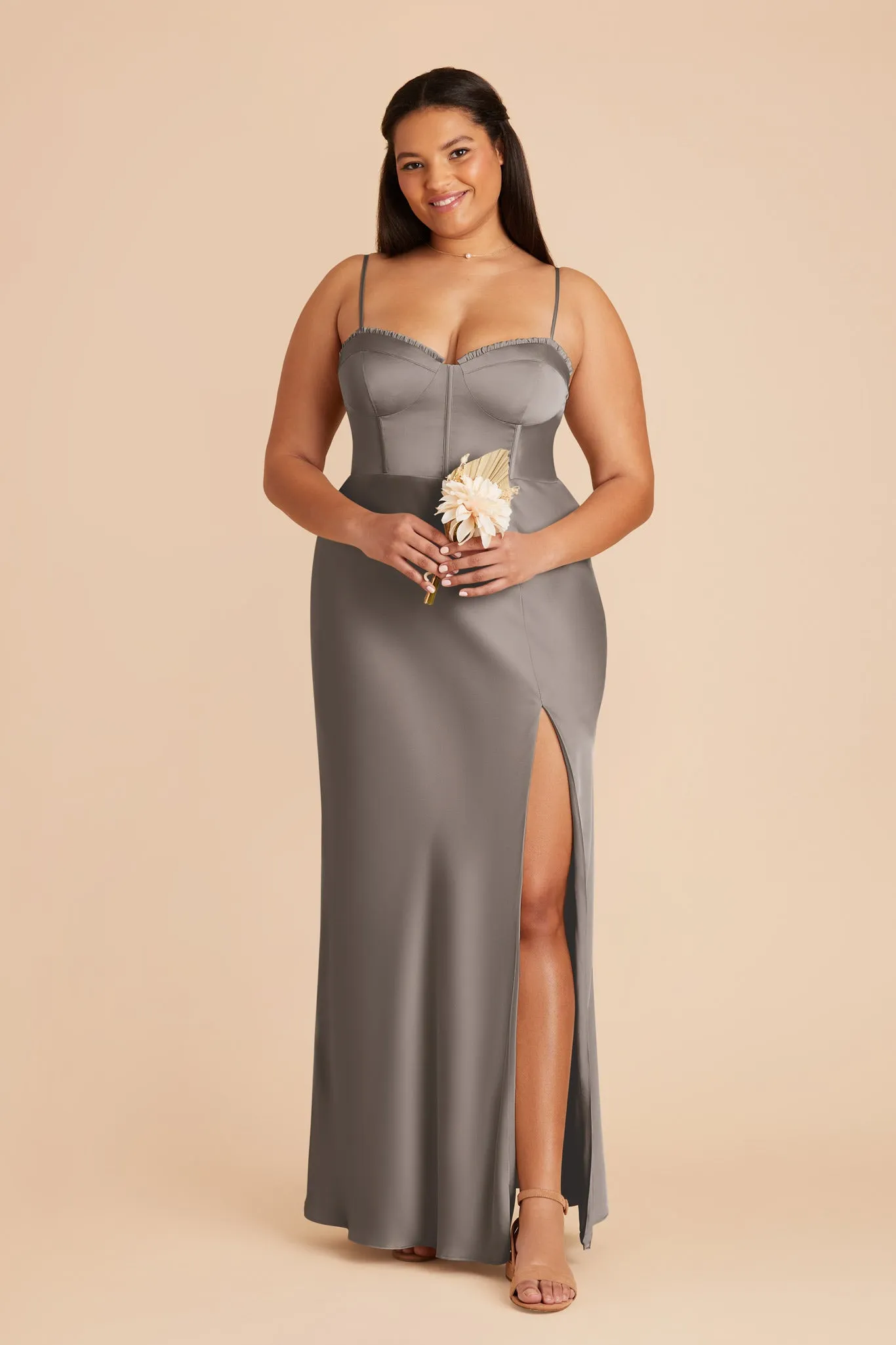 Jessica Matte Satin Dress - Quartz sold by Birdy Grey product image thumbnail 2