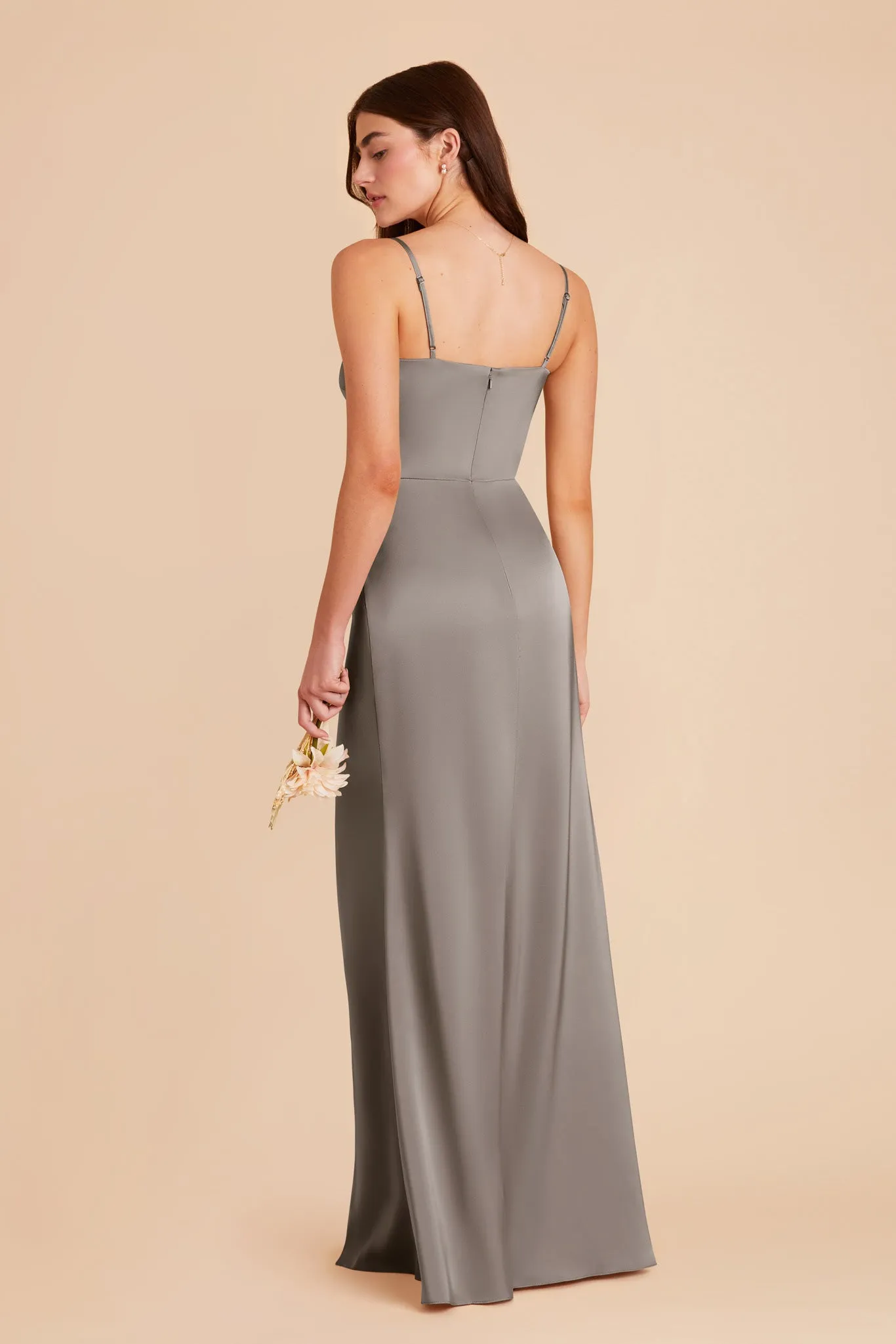 Jennifer Matte Satin Dress - Quartz sold by Birdy Grey product image thumbnail 5