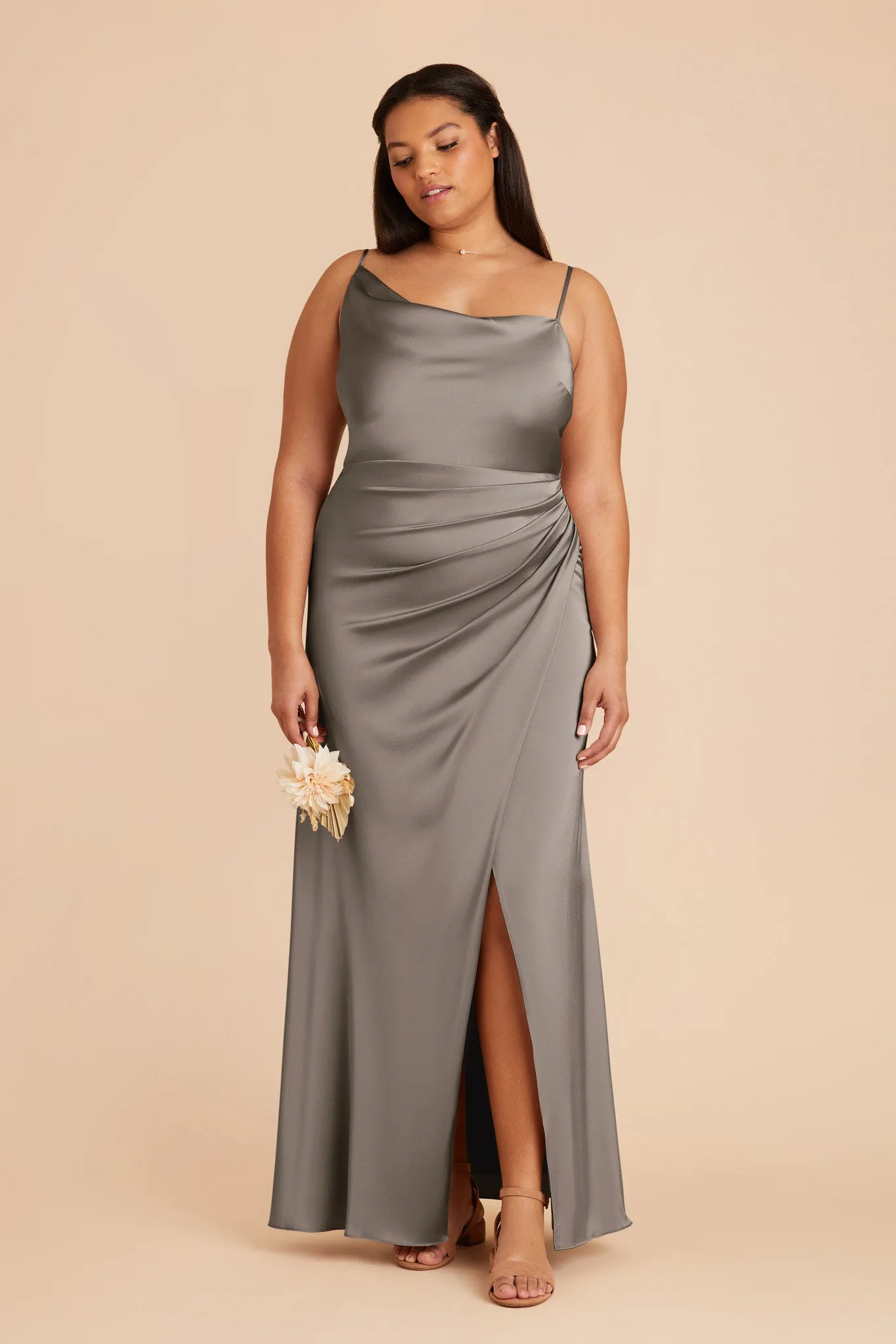 Jennifer Matte Satin Dress - Quartz sold by Birdy Grey product image thumbnail 2