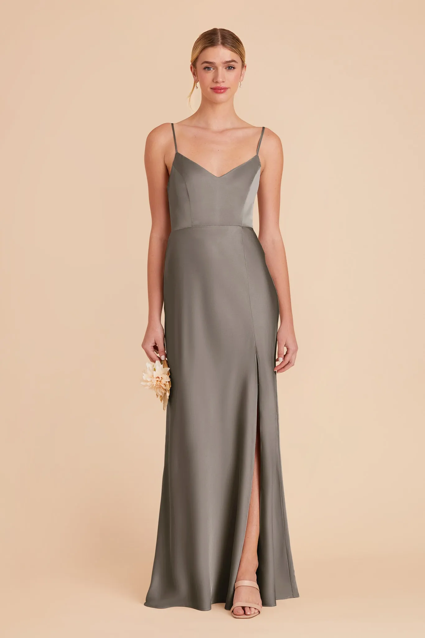 Jay Matte Satin Dress - Quartz sold by Birdy Grey