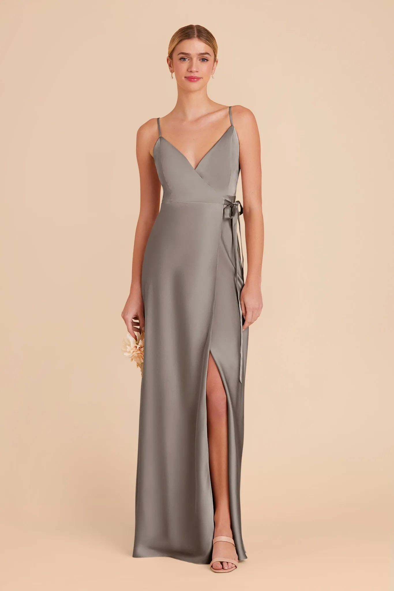 Cindy Matte Satin Dress - Quartz sold by Birdy Grey