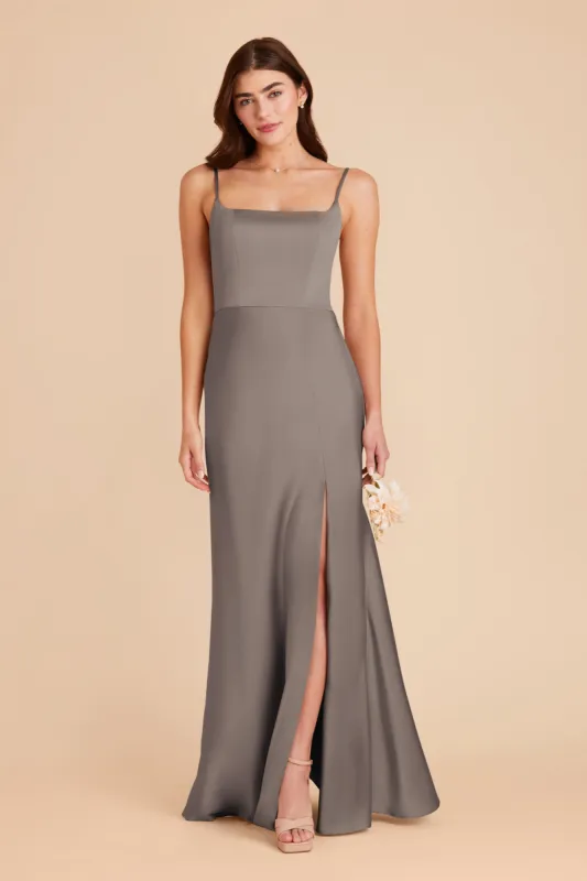 Mai Matte Satin Dress - Quartz sold by Birdy Grey