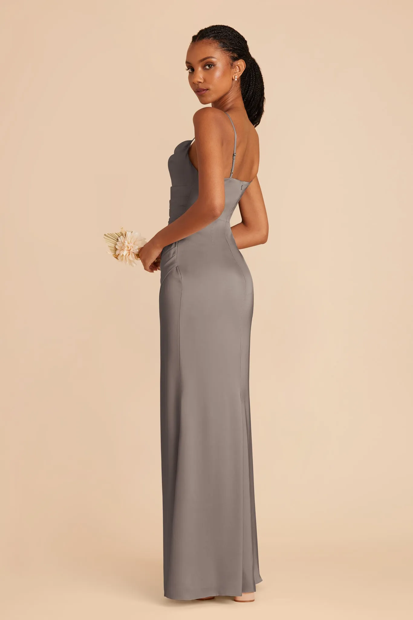 Lydia Matte Satin Dress - Quartz sold by Birdy Grey product image thumbnail 4