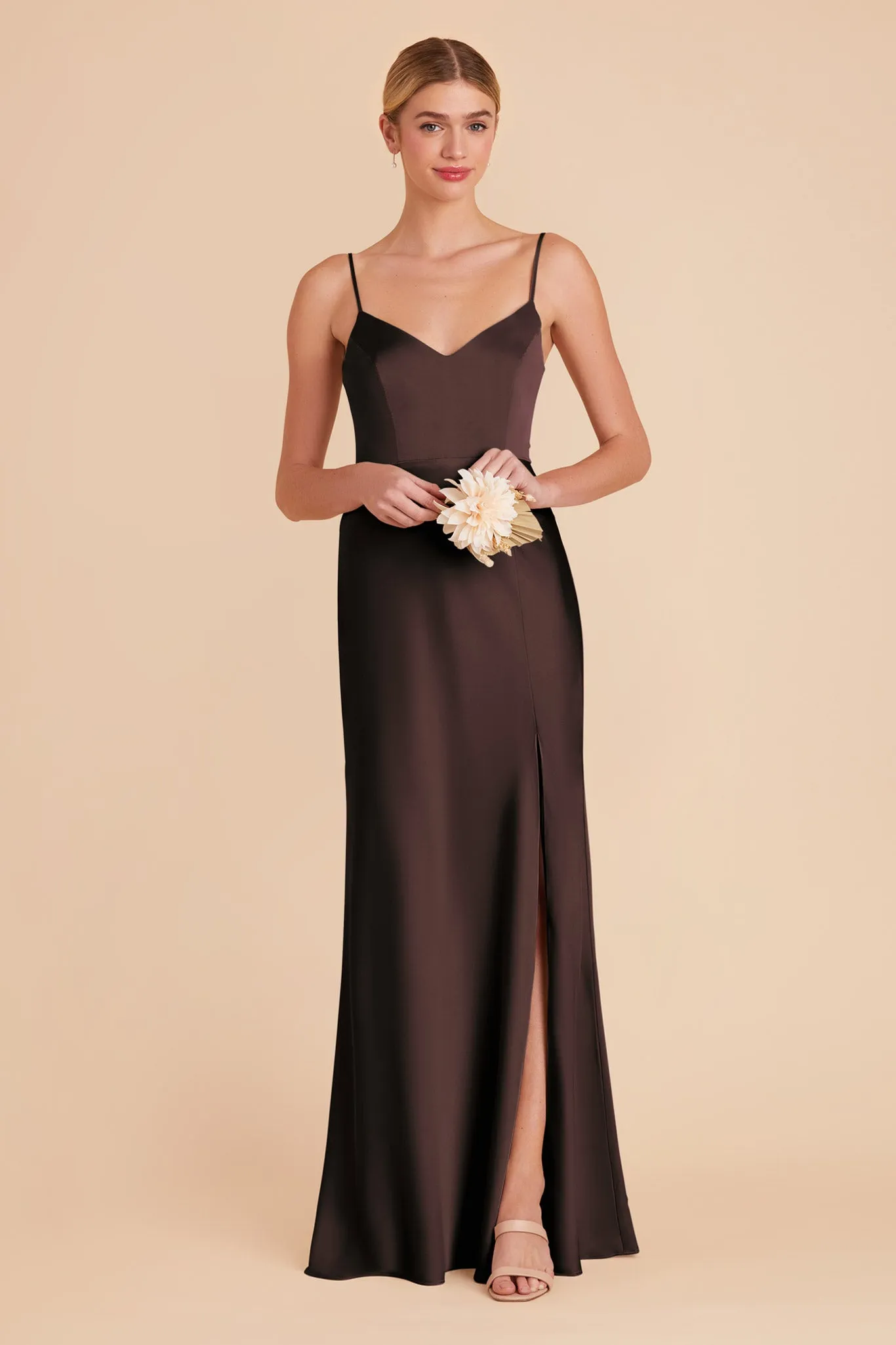 Jay Matte Satin Dress - Espresso sold by Birdy Grey product image thumbnail 3