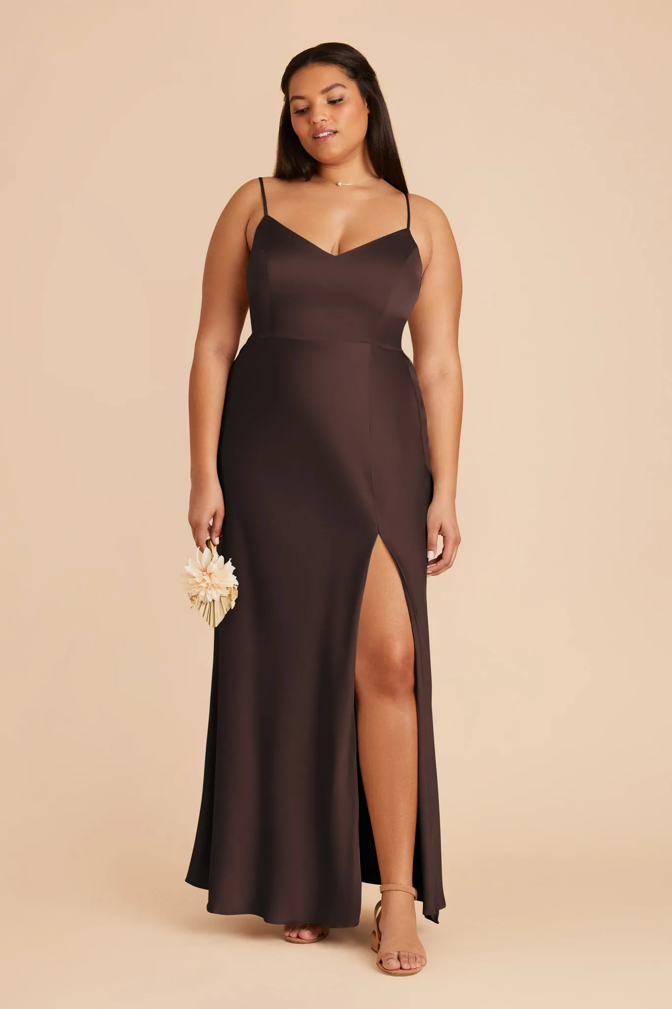 Jay Matte Satin Dress - Espresso sold by Birdy Grey product image thumbnail 2