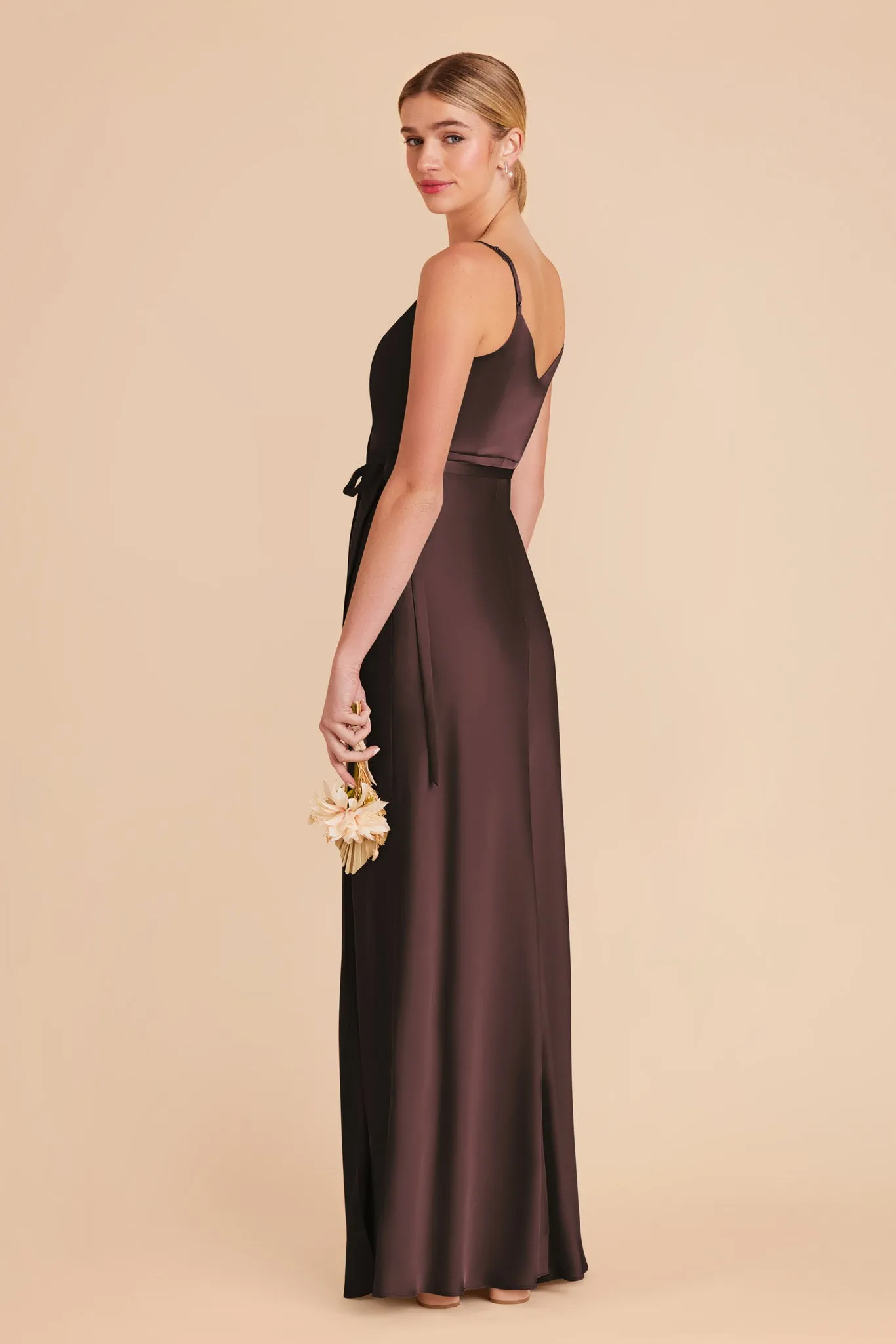 Cindy Matte Satin Dress - Espresso sold by Birdy Grey product image thumbnail 4