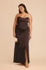 Anne Matte Satin Dress - Espresso sold by Birdy Grey
