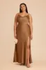 Lisa Long Matte Satin Dress - Copper sold by Birdy Grey