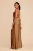 Lisa Long Matte Satin Dress - Copper sold by Birdy Grey