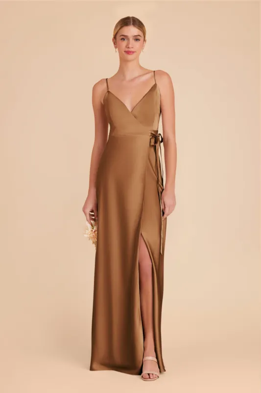 Cindy Matte Satin Dress - Copper sold by Birdy Grey