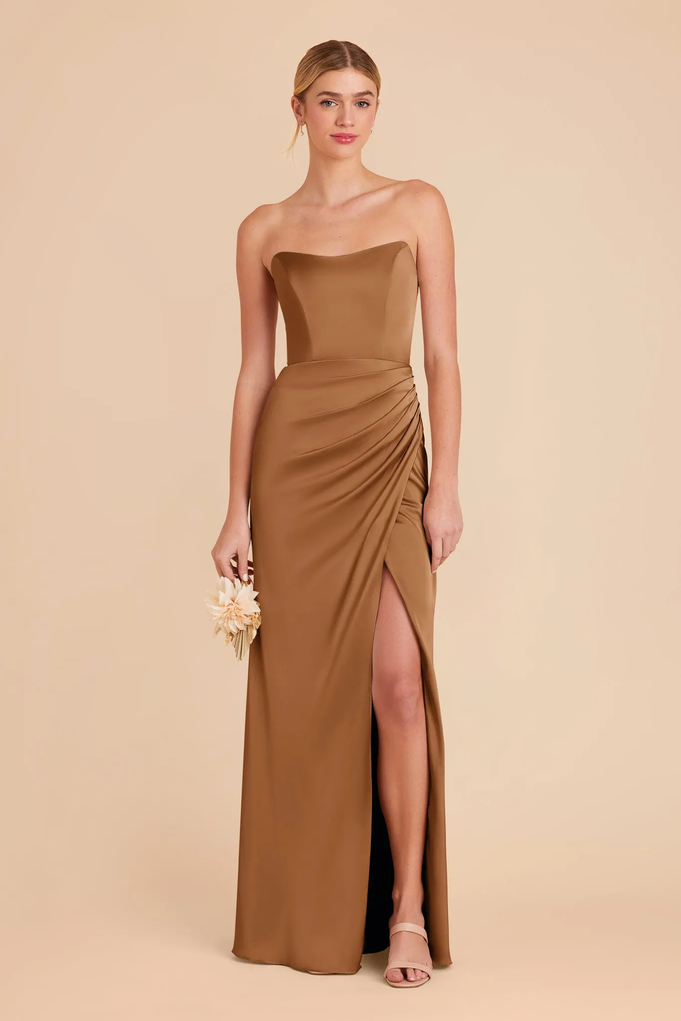 Anne Matte Satin Dress - Copper sold by Birdy Grey product image thumbnail 5