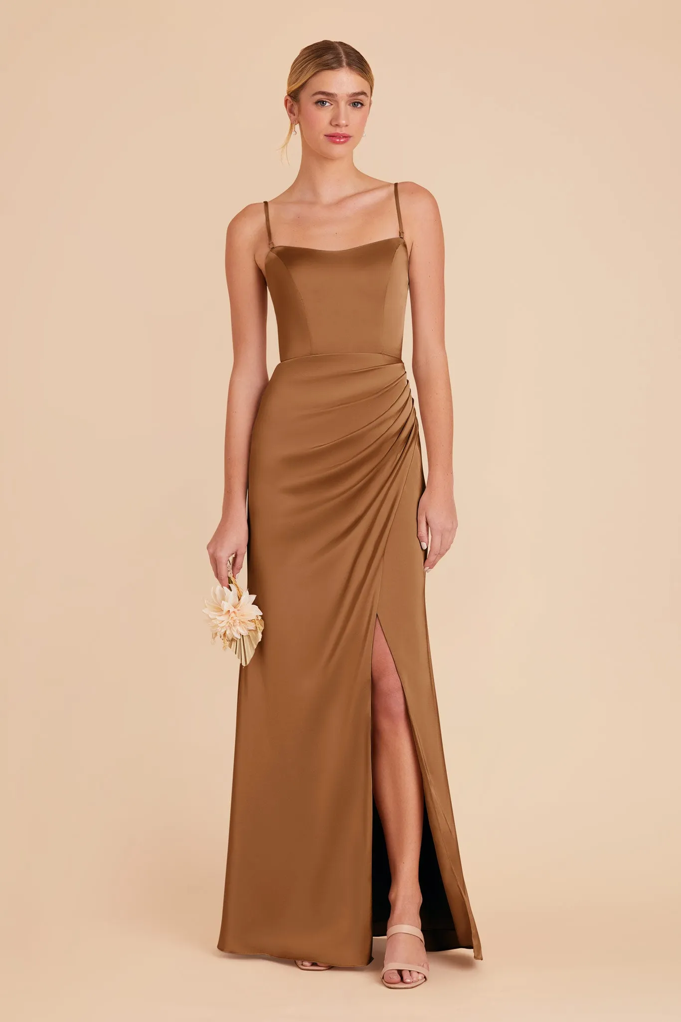 Anne Matte Satin Dress - Copper sold by Birdy Grey product image thumbnail 4