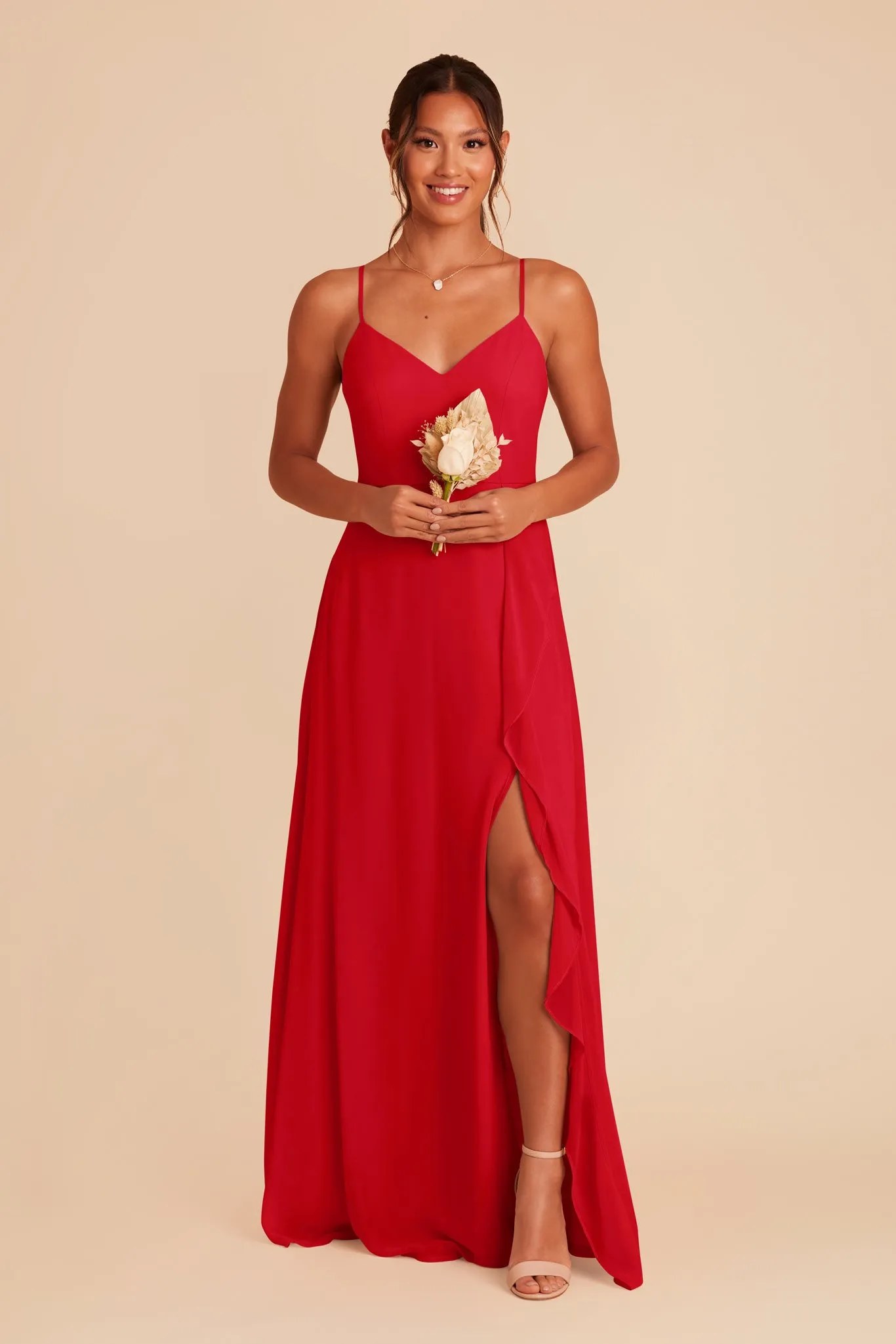 Theresa Chiffon Dress - Ruby Red sold by Birdy Grey product image thumbnail 4