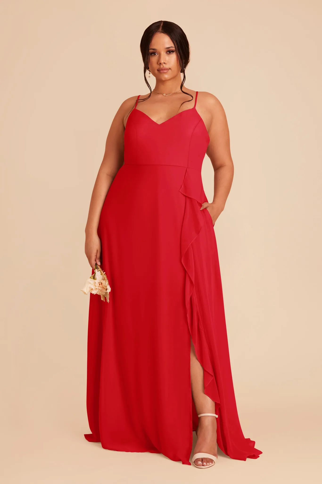 Theresa Chiffon Dress - Ruby Red sold by Birdy Grey product image thumbnail 2