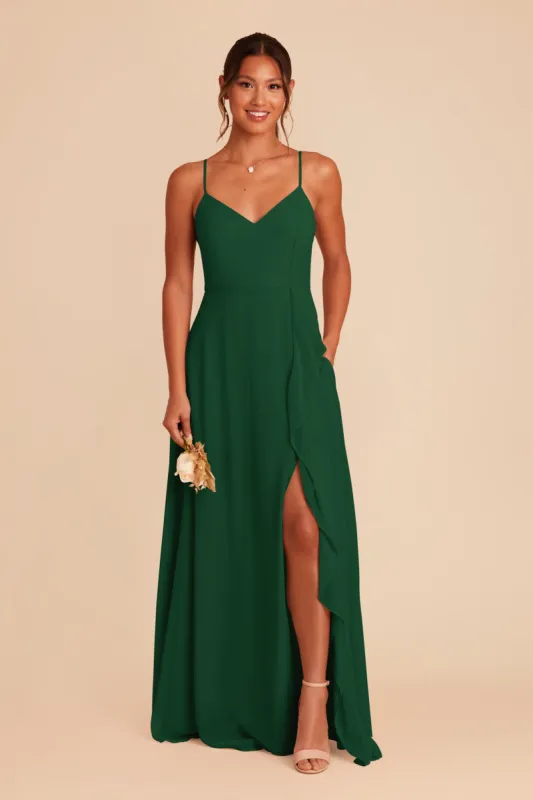 Theresa Chiffon Dress - Forest Green sold by Birdy Grey