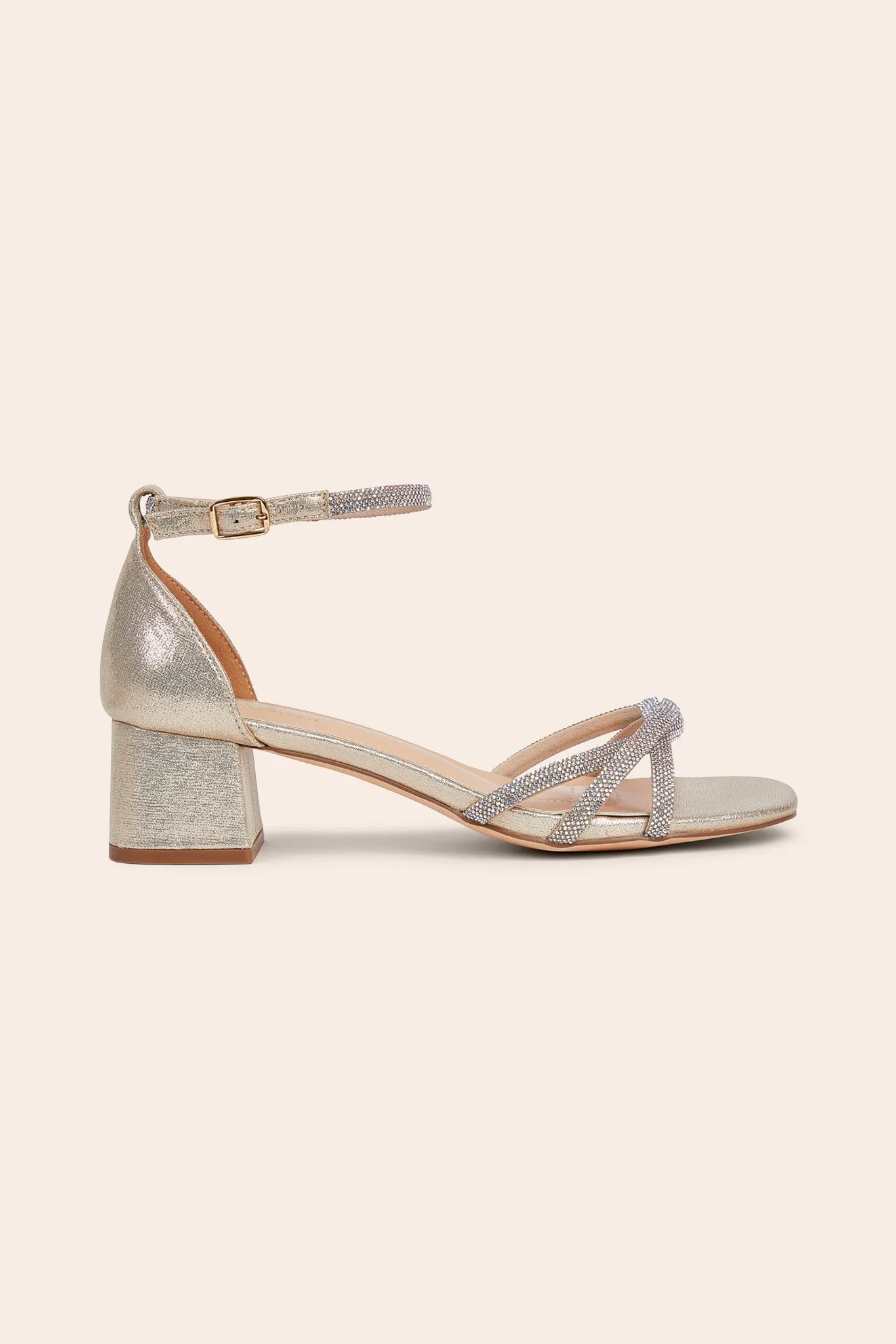 Leighton Low Block Heel - Nude sold by Birdy Grey