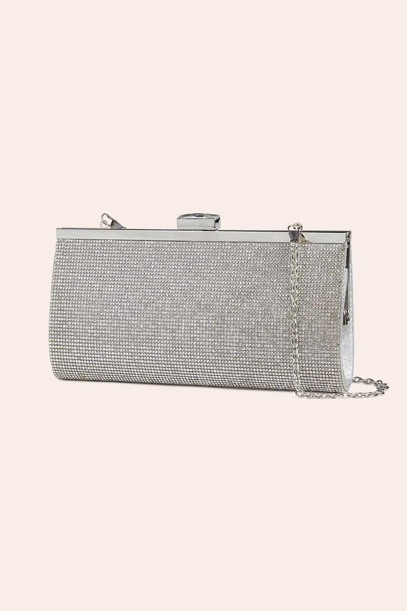 Campbell Beaded Clutch - Silver sold by Birdy Grey