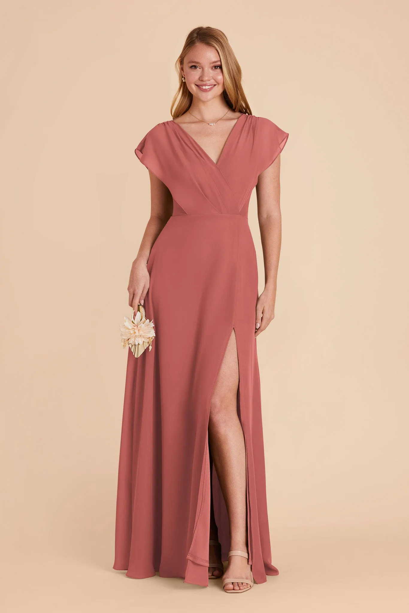 Violet Chiffon Dress - Wild Rose sold by Birdy Grey