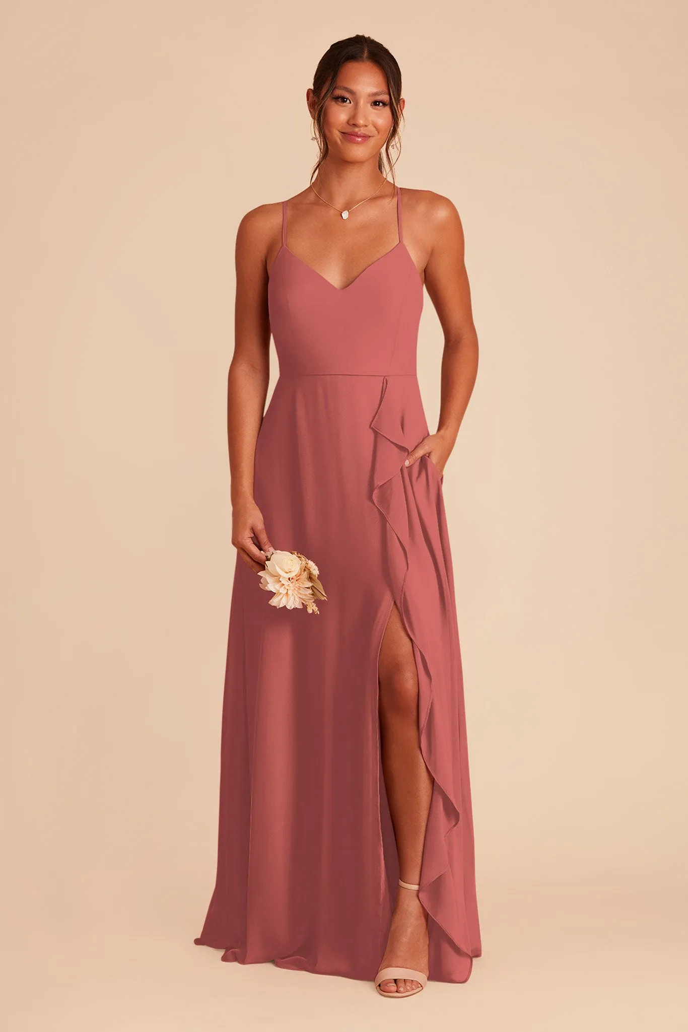 Theresa Chiffon Dress - Wild Rose sold by Birdy Grey product image thumbnail 5