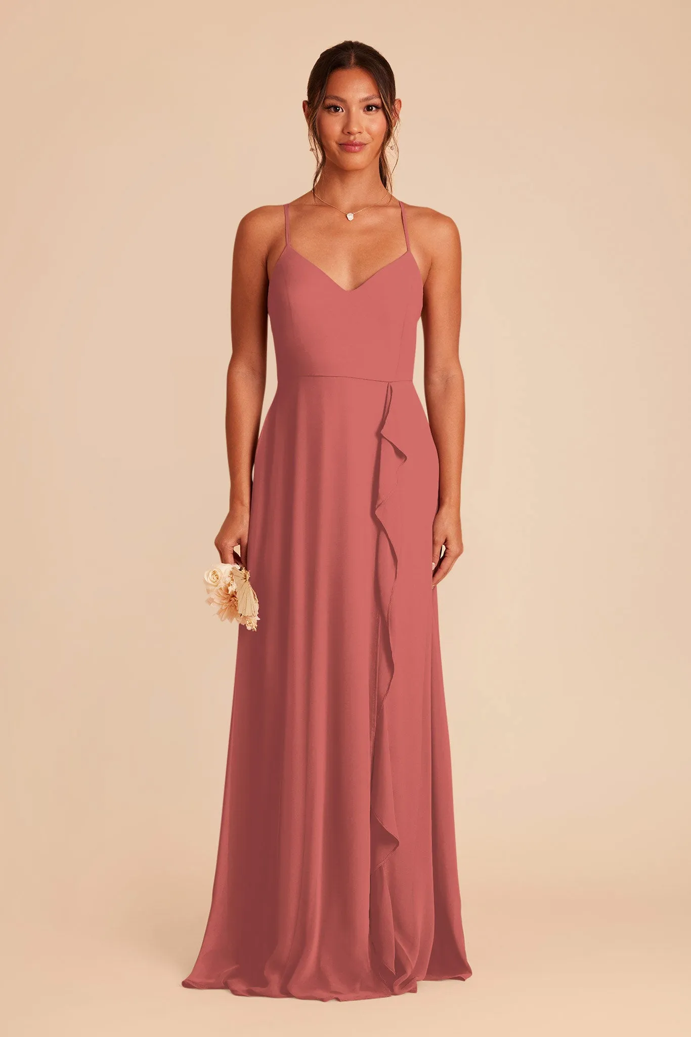 Theresa Chiffon Dress - Wild Rose sold by Birdy Grey