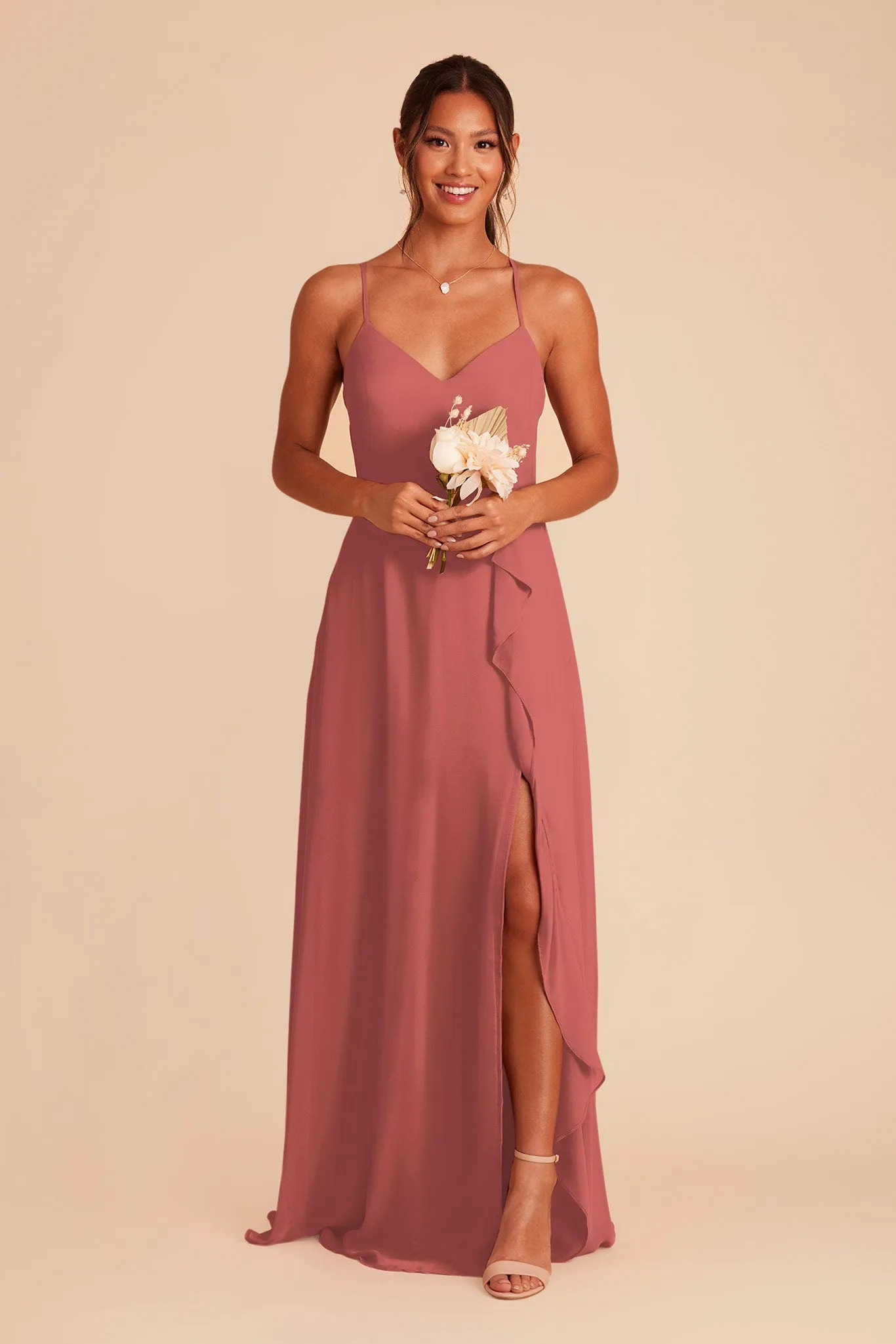 Theresa Chiffon Dress - Wild Rose sold by Birdy Grey product image thumbnail 4