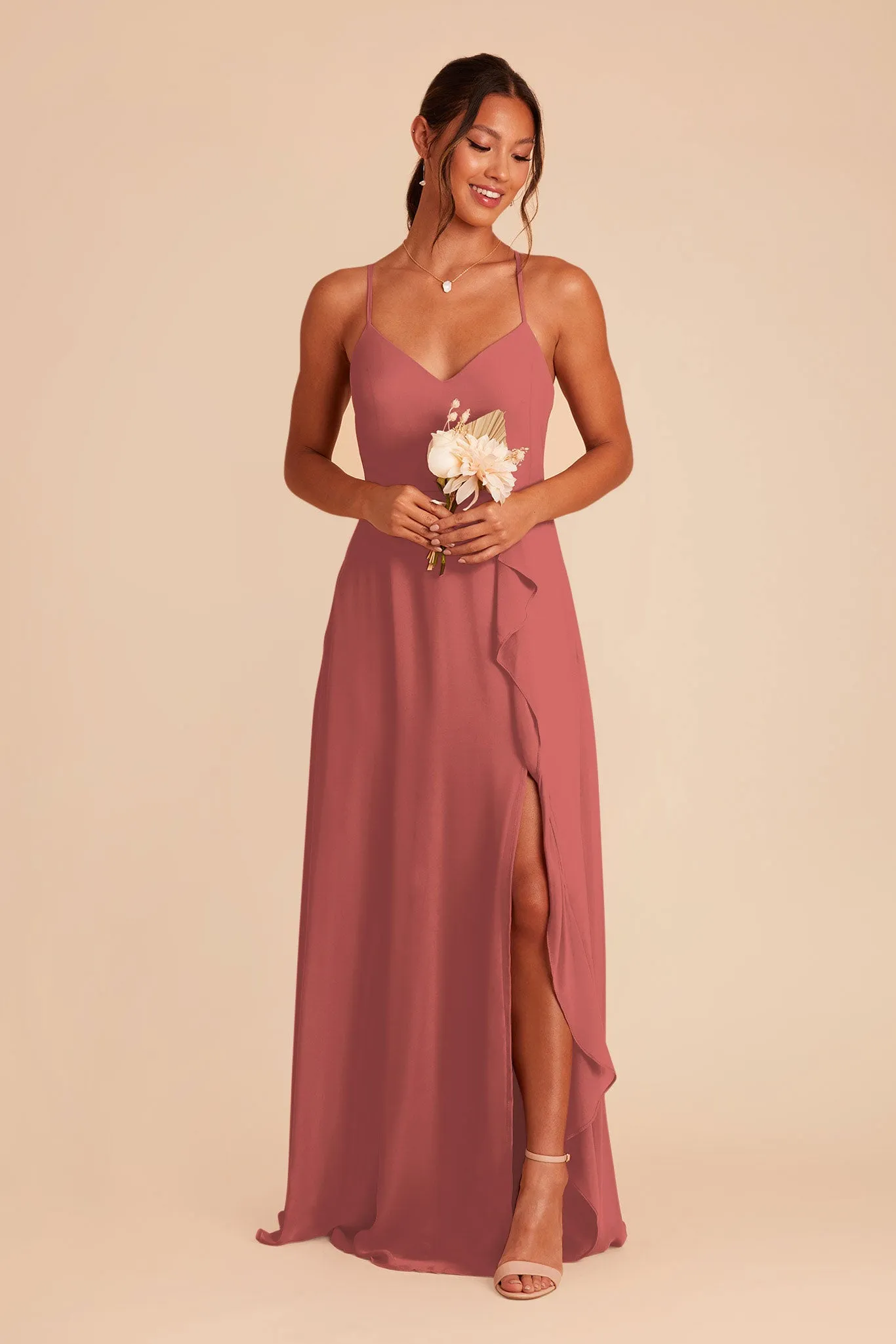 Theresa Chiffon Dress - Wild Rose sold by Birdy Grey product image thumbnail 3