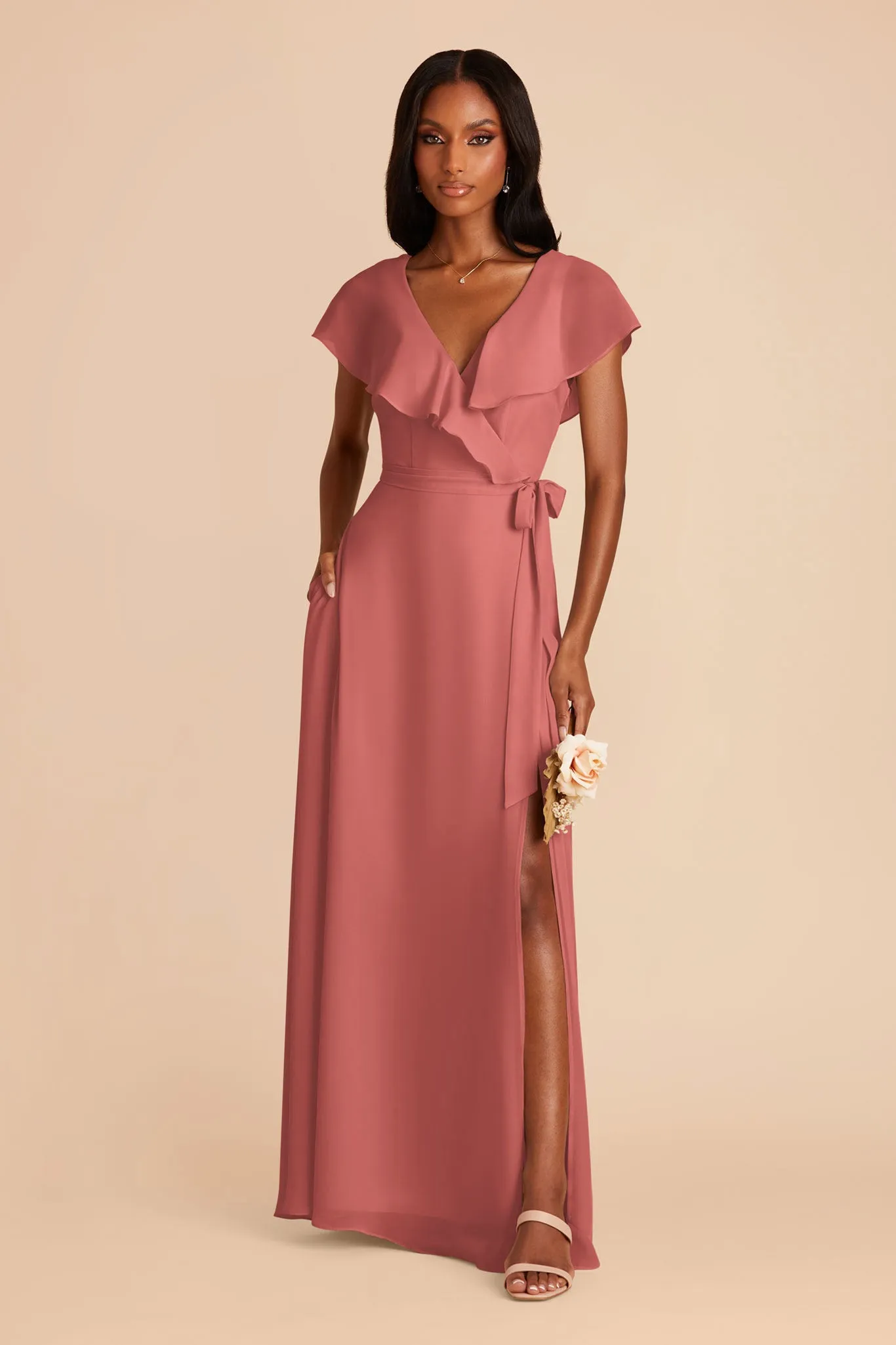 Jackson Chiffon Dress - Wild Rose sold by Birdy Grey product image thumbnail 3