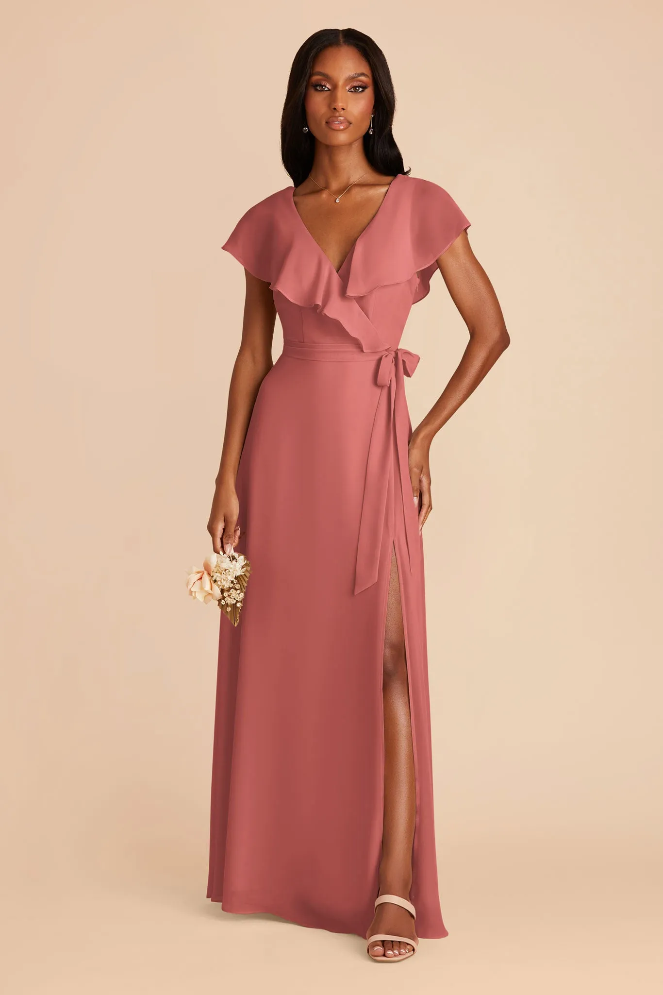 Jackson Chiffon Dress - Wild Rose sold by Birdy Grey product image thumbnail 4