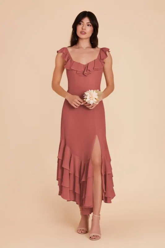 Ginny Chiffon Dress - Wild Rose sold by Birdy Grey