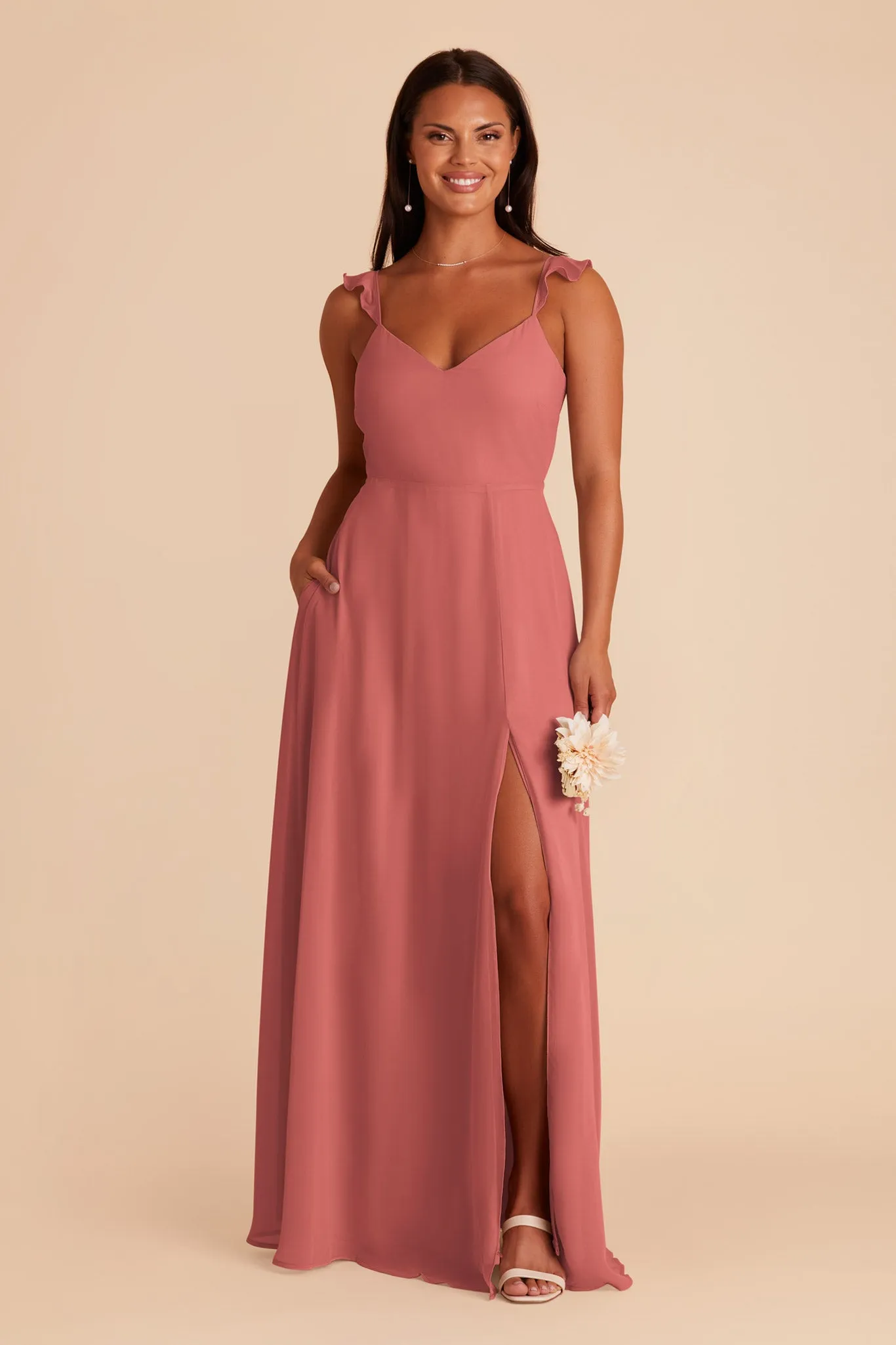 Doris Chiffon Dress - Wild Rose sold by Birdy Grey product image thumbnail 3