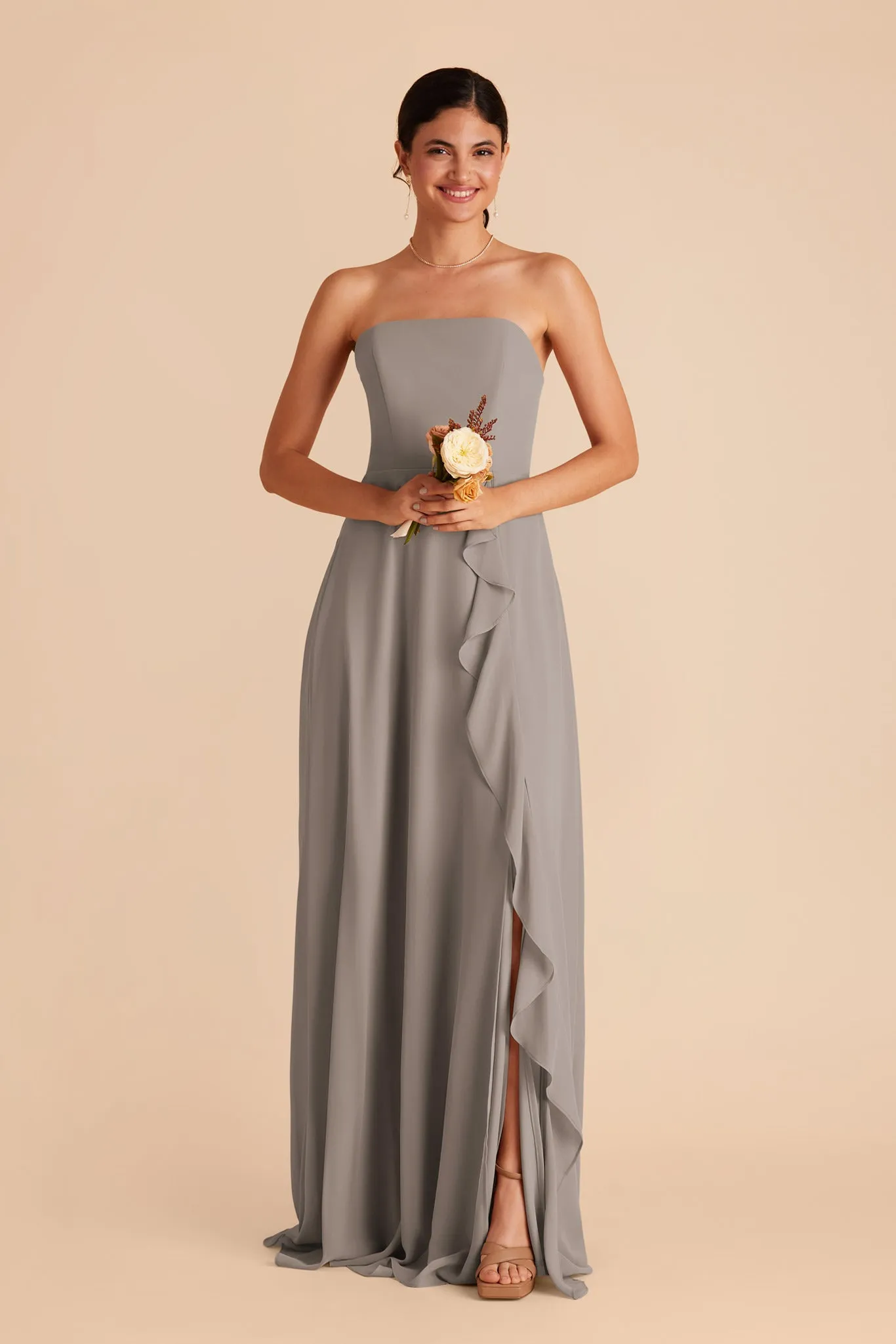 Winnie Convertible Chiffon Dress - Silver sold by Birdy Grey product image thumbnail 3