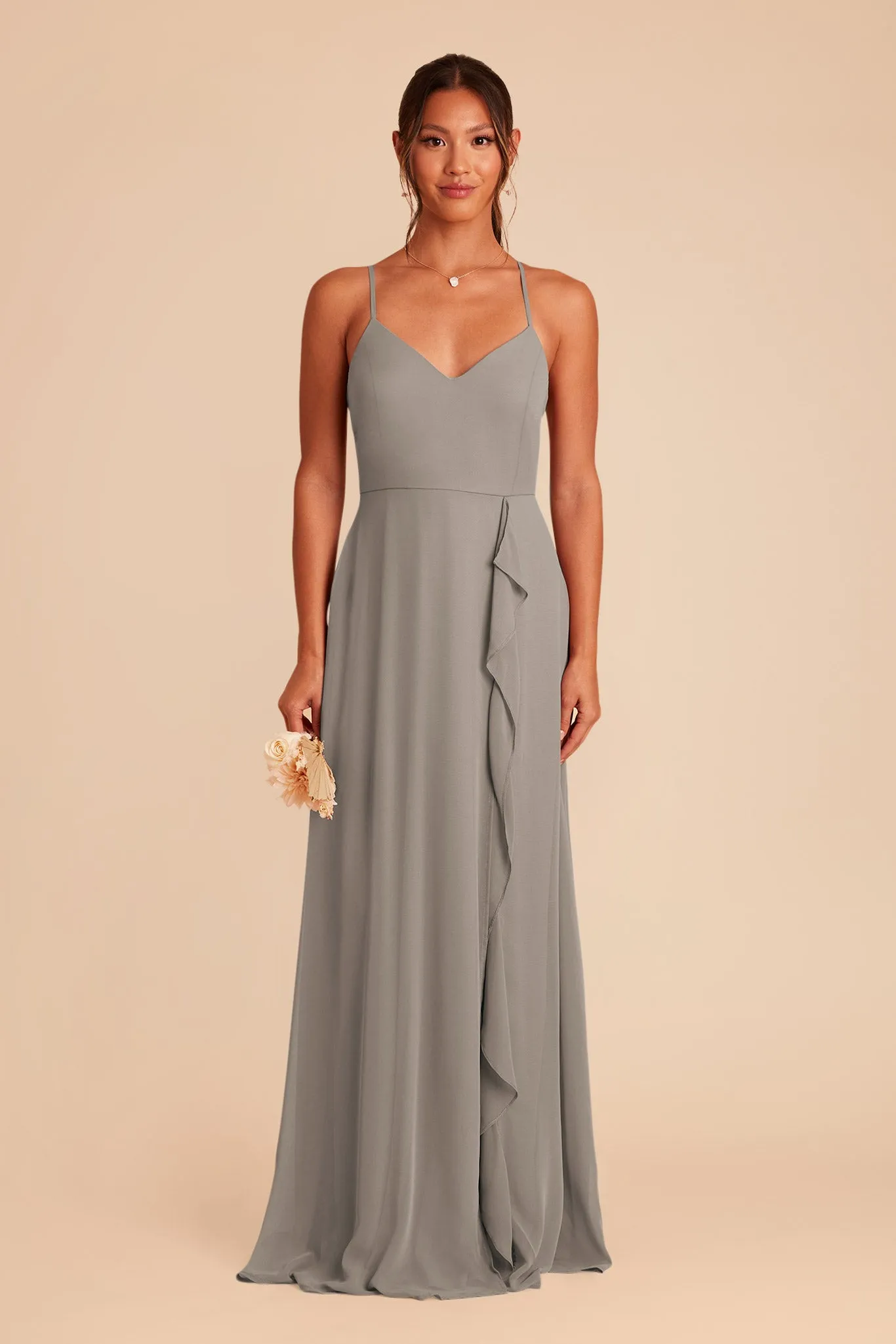 Theresa Chiffon Dress - Silver sold by Birdy Grey product image thumbnail 3