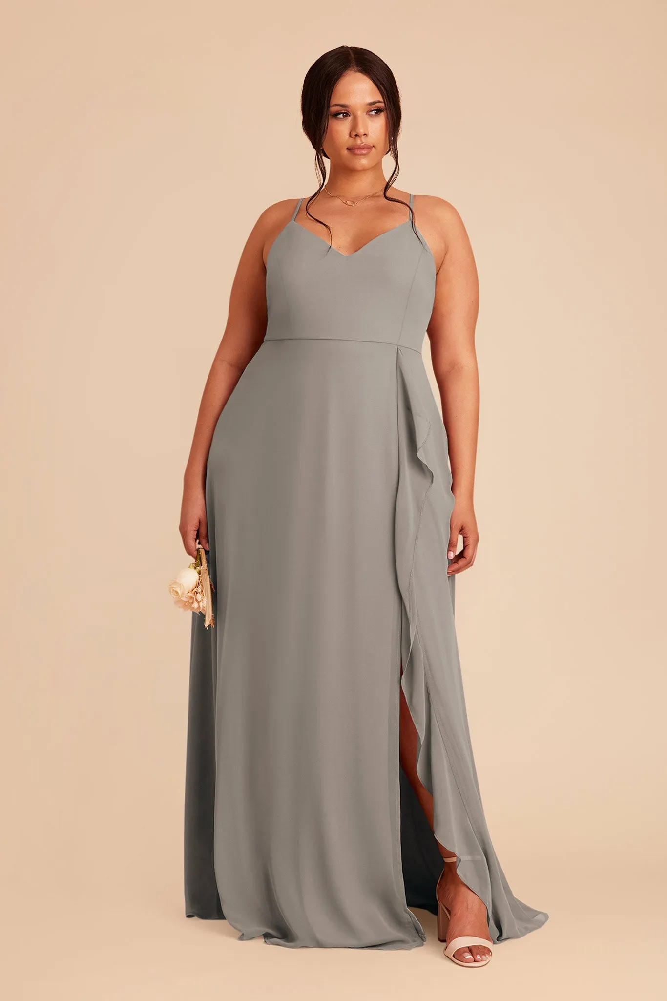 Theresa Chiffon Dress - Silver sold by Birdy Grey product image thumbnail 2