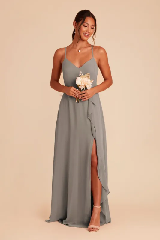 Theresa Chiffon Dress - Silver sold by Birdy Grey