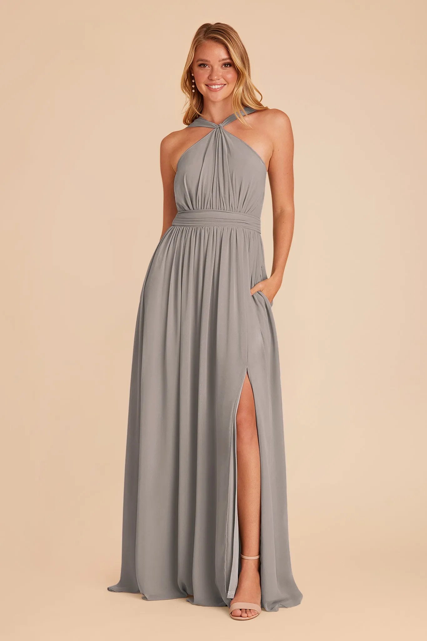 Kiko Chiffon Dress - Silver sold by Birdy Grey product image thumbnail 3