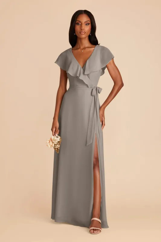 Jackson Chiffon Dress - Silver sold by Birdy Grey